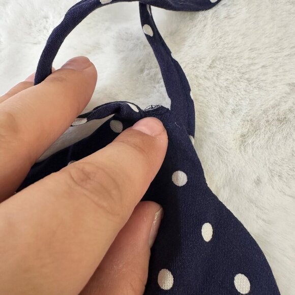 41 Hawthorn Beatriz Scallop Detail Dress Navy Polka Dot L NWT - Picture 12 of 16